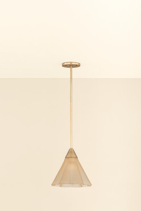 Mitzi - H1096701S-AGB - One Light Pendant - Gabrielle - Aged Brass