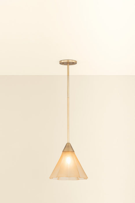 Mitzi - H1096701S-AGB - One Light Pendant - Gabrielle - Aged Brass