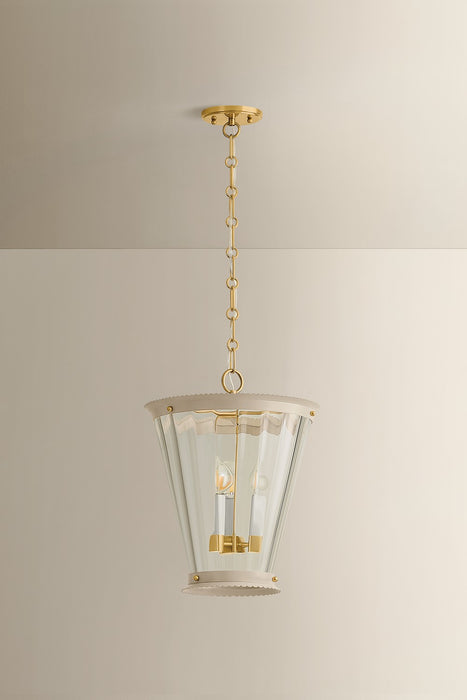 Mitzi - H1136703-AGB/SBQ - Three Light Lantern - Lucretia - Aged Brass