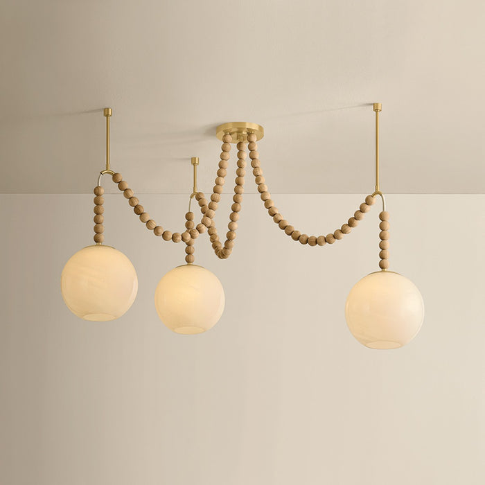 Mitzi - H1179803-AGB - Three Light Chandelier - Makena - Aged Brass