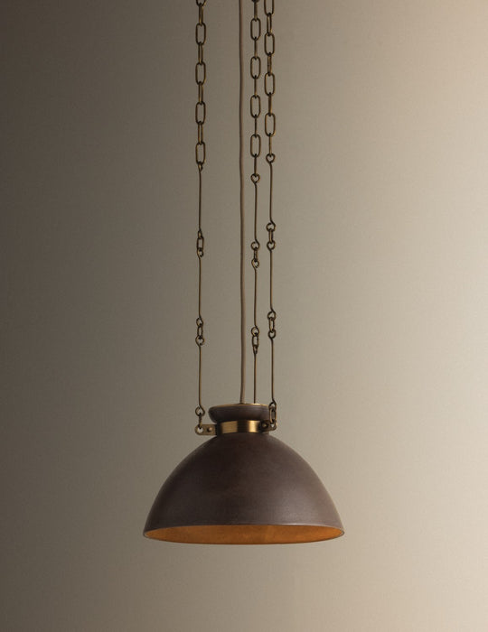 Troy Lighting - F7318-PBR/CMU - One Light Pendant - Allston - Patina Brass