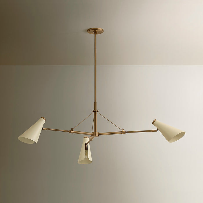 Troy Lighting - F4350-PBR/SSD - Three Light Chandelier - Andersen - Patina Brass