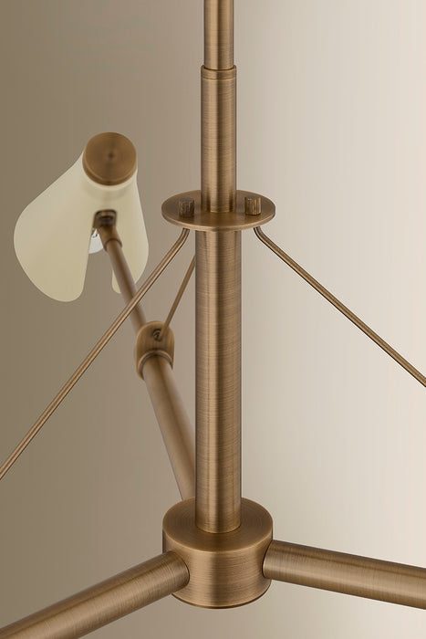 Troy Lighting - F4350-PBR/SSD - Three Light Chandelier - Andersen - Patina Brass