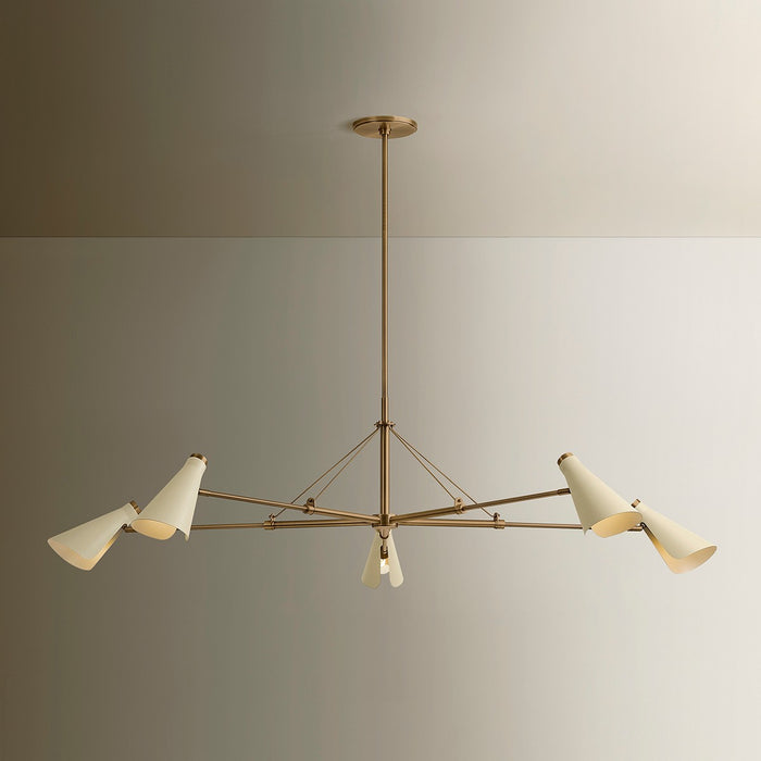 Troy Lighting - F4369-PBR/SSD - Five Light Chandelier - Andersen - Patina Brass