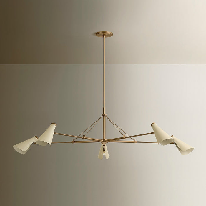 Troy Lighting - F4369-PBR/SSD - Five Light Chandelier - Andersen - Patina Brass