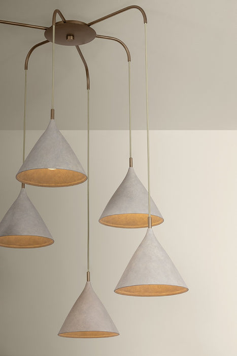 Troy Lighting - F2240-PBR/LWP - Six Light Chandelier - Benson - Patina Brass