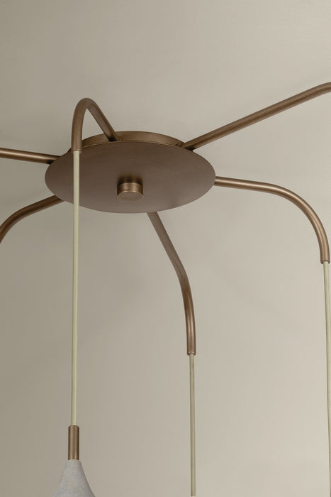 Troy Lighting - F2240-PBR/LWP - Six Light Chandelier - Benson - Patina Brass