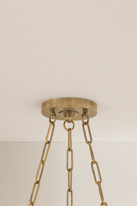 Troy Lighting - F5826-PBR - Six Light Chandelier - Bentley - Patina Brass