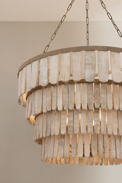Troy Lighting - F5837-PBR - 12 Light Chandelier - Bentley - Patina Brass