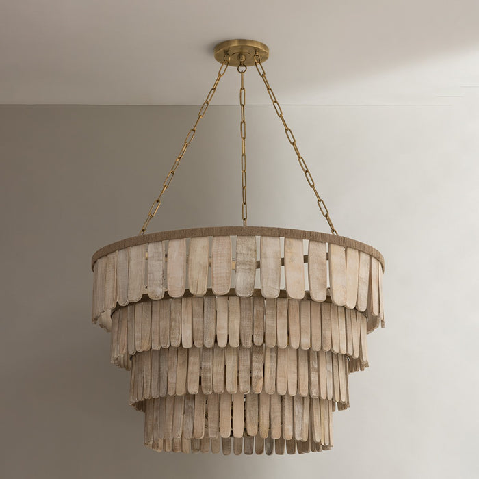 Troy Lighting - F5837-PBR - 12 Light Chandelier - Bentley - Patina Brass