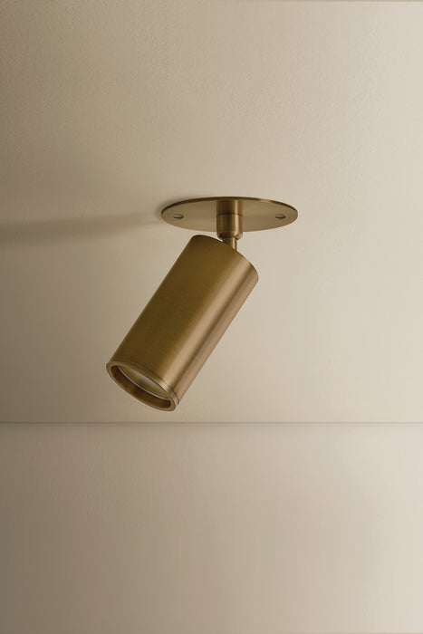 Troy Lighting - C1305-PBR - One Light Flush Mount - Caleb - Patina Brass