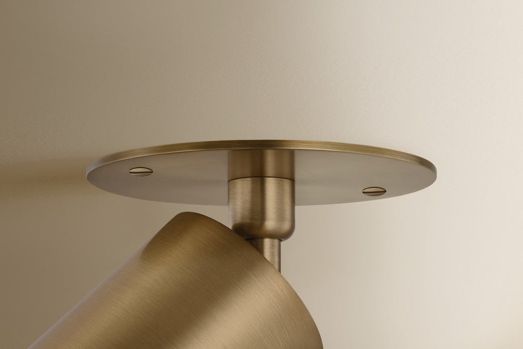 Troy Lighting - C1305-PBR - One Light Flush Mount - Caleb - Patina Brass