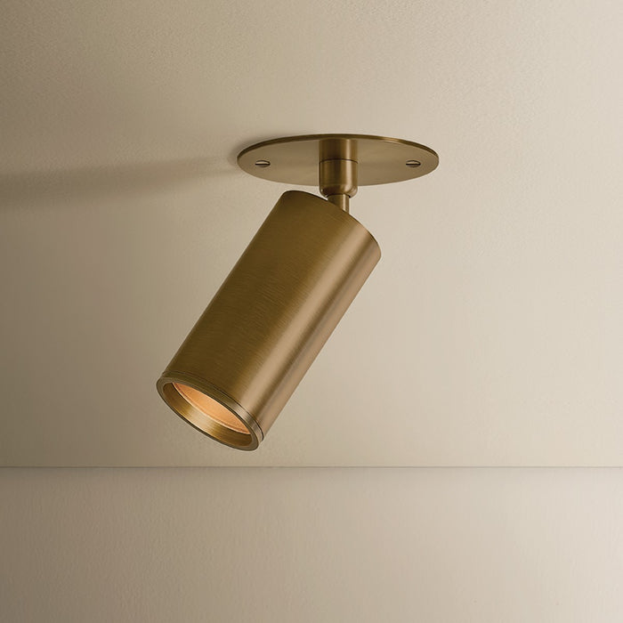 Troy Lighting - C1305-PBR - One Light Flush Mount - Caleb - Patina Brass