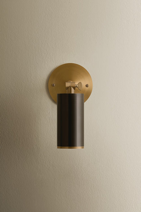 Troy Lighting - B1309-PBR/BRZ - One Light Wall Sconce - Caleb - Patina Brass