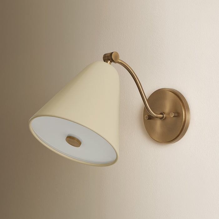 Troy Lighting - B3508-PBR/SSD - One Light Wall Sconce - Clive - Patina Brass