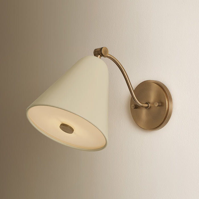 Troy Lighting - B3508-PBR/SSD - One Light Wall Sconce - Clive - Patina Brass