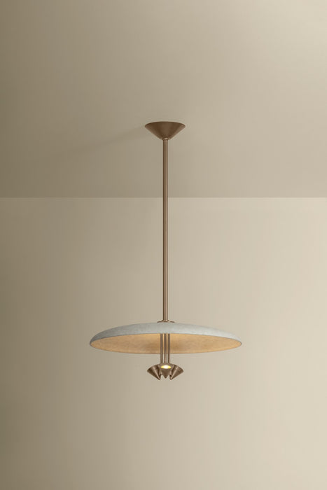 Troy Lighting - F2820-PBR/WTW - LED Pendant - Garth - Patina Brass