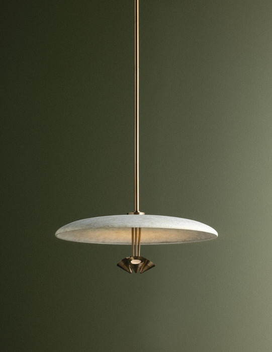Troy Lighting - F2820-PBR/WTW - LED Pendant - Garth - Patina Brass