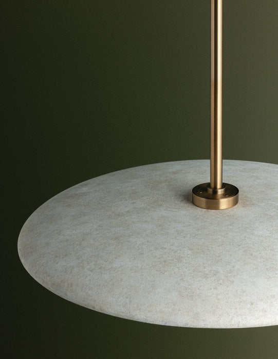 Troy Lighting - F2820-PBR/WTW - LED Pendant - Garth - Patina Brass