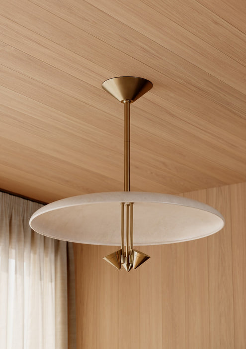 Troy Lighting - F2820-PBR/WTW - LED Pendant - Garth - Patina Brass