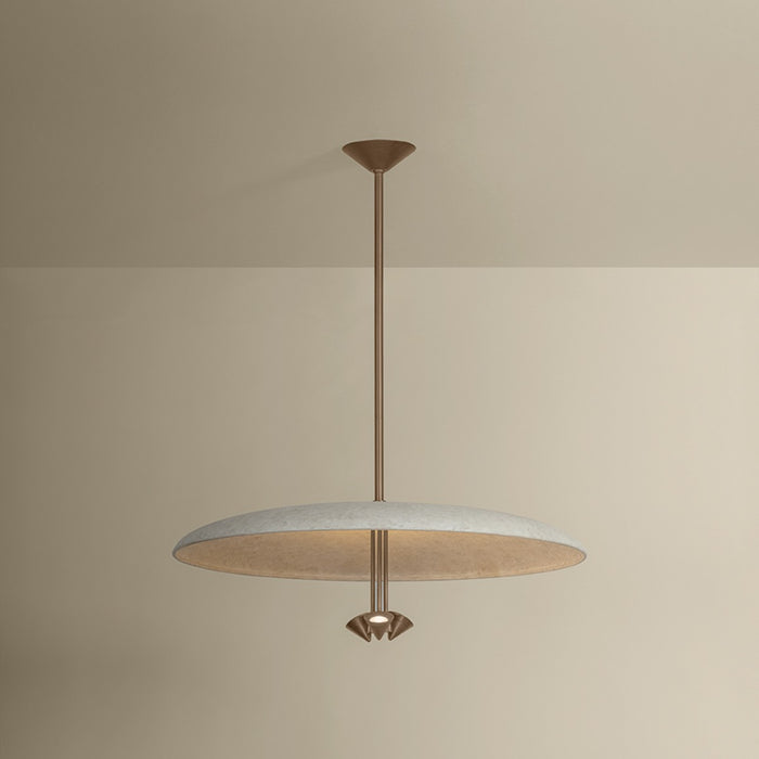 Troy Lighting - F2830-PBR/WTW - LED Pendant - Garth - Patina Brass