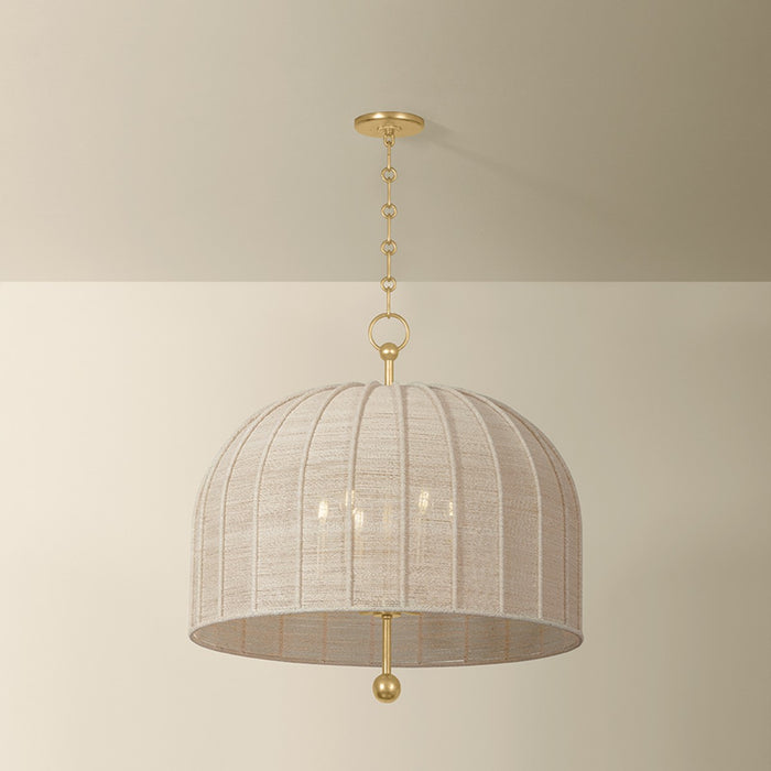 Troy Lighting - F1628-VGL - Six Light Pendant - Lonnie - Vintage Gold Leaf