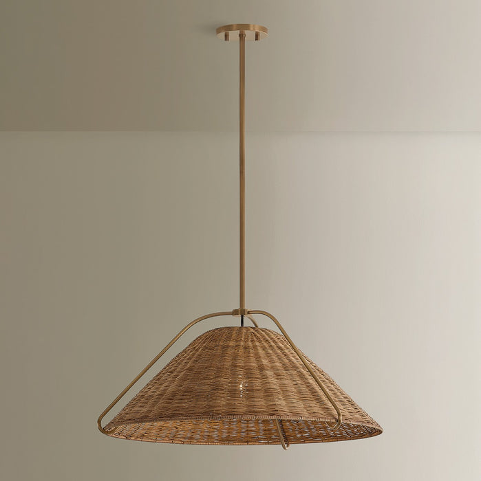 Troy Lighting - F4326-PBR - One Light Pendant - Richard - Patina Brass