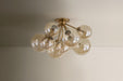 Troy Lighting - C1048-PBR - Nine Light Semi Flush Mount - Santee - Patina Brass