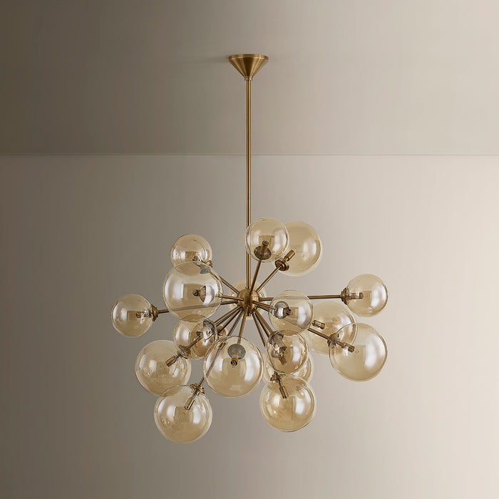 Troy Lighting - F1039-PBR - 18 Light Chandelier - Santee - Patina Brass