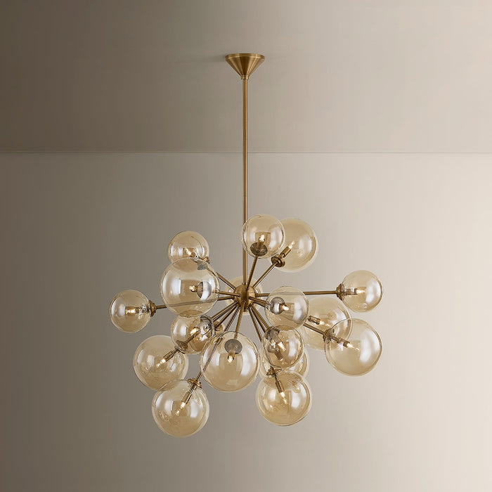 Troy Lighting - F1039-PBR - 18 Light Chandelier - Santee - Patina Brass