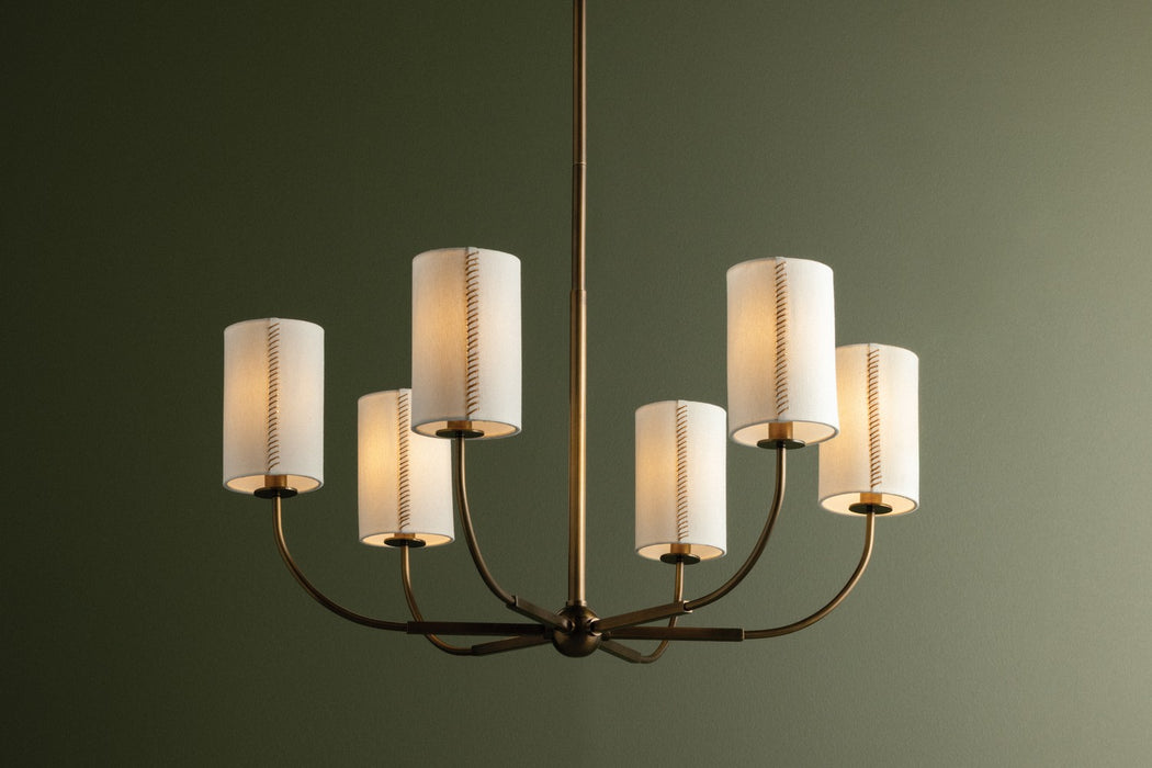 Troy Lighting - F3030-PBR - Six Light Chandelier - Teddy - Patina Brass