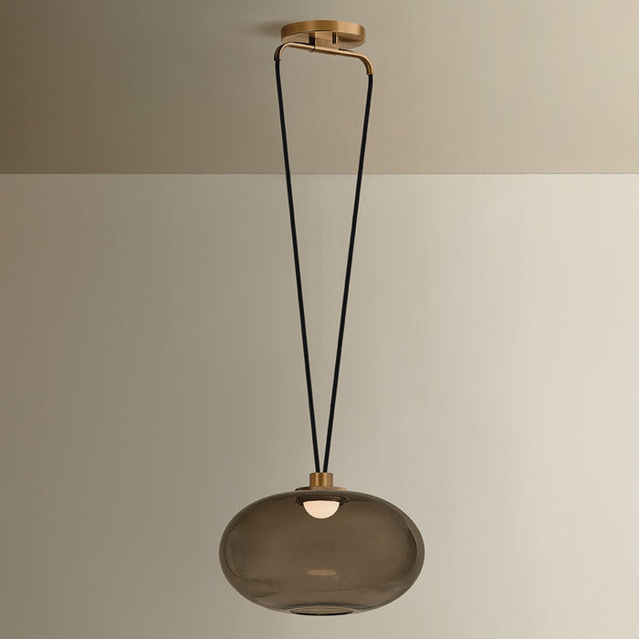 Troy Lighting - F6814-PBR - LED Pendant - Walz - Patina Brass