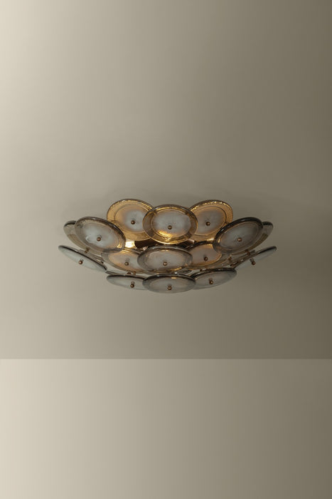 Troy Lighting - C5220-PBR - Four Light Flush Mount - Wassama - Patina Brass