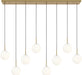 Visual Comfort Studio - SCRJLS207EBSOEG - Eight Light Linear Chandelier - Sorelle - Estate Brass