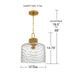 Quoizel - BTC1512BRG - One Light Pendant - Baltic - Brushed Gold