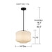Quoizel - CARA1814MBK - One Light Pendant - Cara - Matte Black