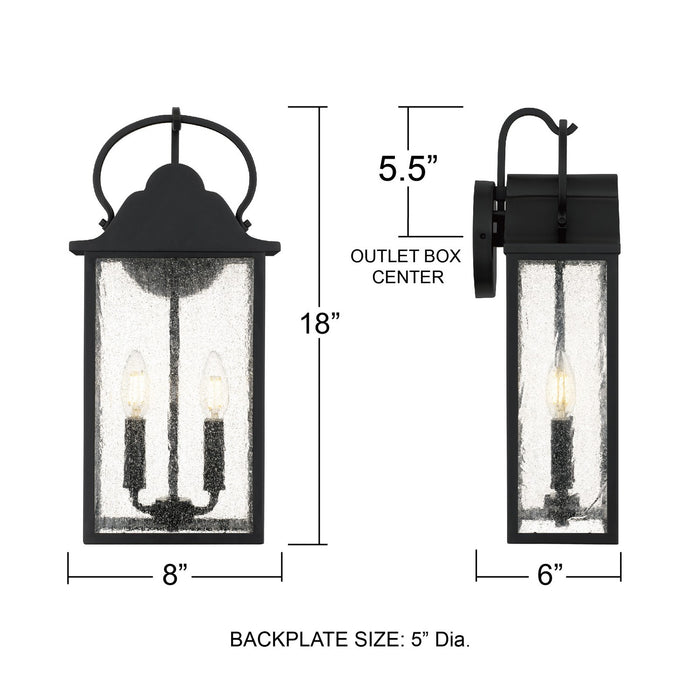 Quoizel - DAM8407MBK - LED Outdoor Wall Lantern - Damian - Matte Black