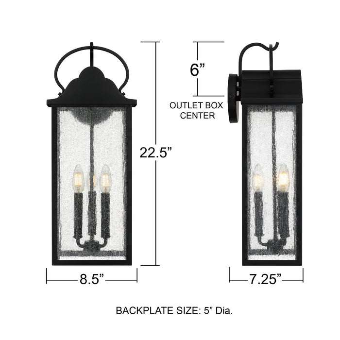 Quoizel - DAM8408MBK - LED Outdoor Wall Lantern - Damian - Matte Black