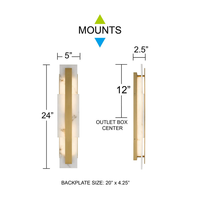Quoizel - ESM8705BRG - LED Wall Sconce - Esme - Brushed Gold