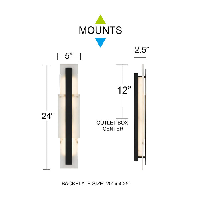 Quoizel - ESM8705MBK - LED Wall Sconce - Esme - Matte Black