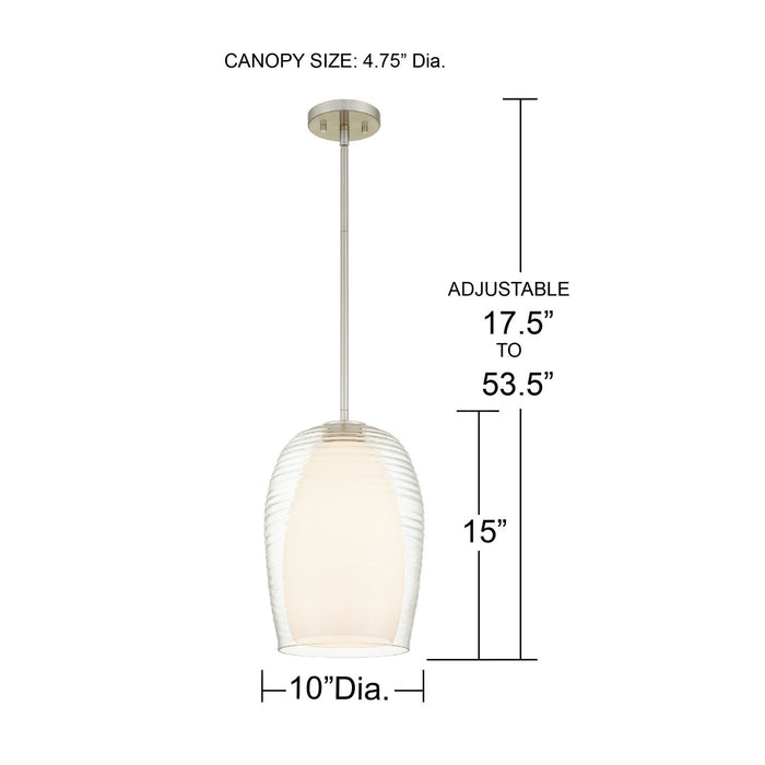 Quoizel - EVN1510BN - One Light Mini Pendant - Evelynn - Brushed Nickel