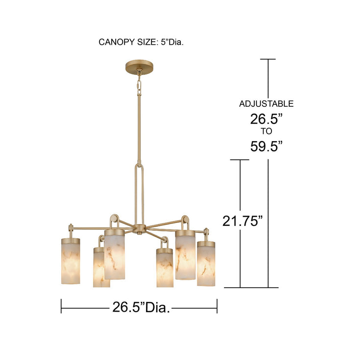 Quoizel - GIA5026BGD - LED Chandelier - Gianna - Bronze Gold