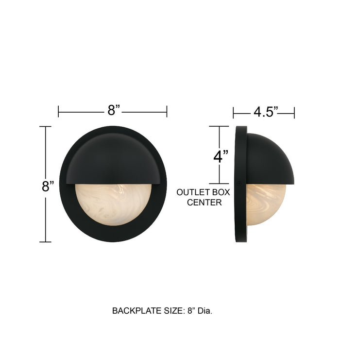Quoizel - HARL8408MBK - LED Outdoor Wall Lantern - Harlowe - Matte Black