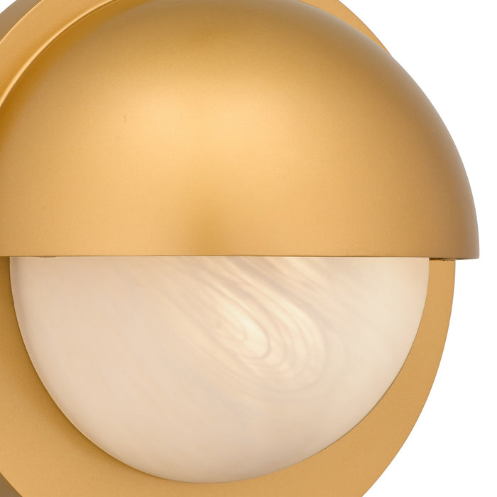 Quoizel - HARL8408NWS - LED Outdoor Wall Lantern - Harlowe - Nouveau Painted Weathered Brass
