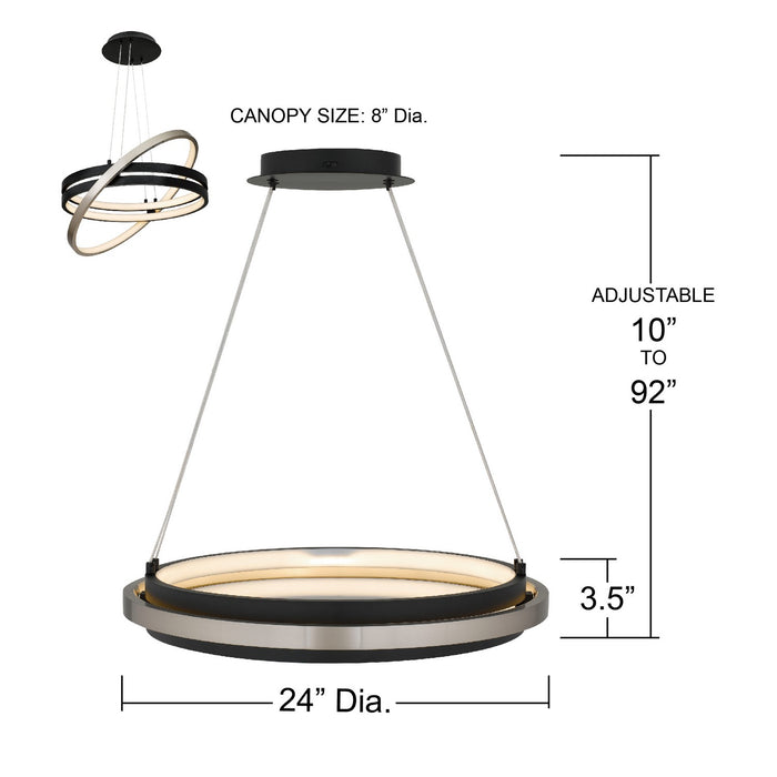 Quoizel - PCISB2824MBK - LED Pendant - Isabelle - Matte Black