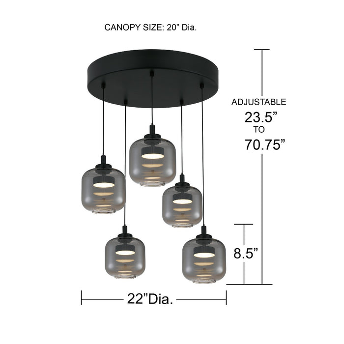 Quoizel - PCLEN2822MBK - LED Pendant - Lenora - Matte Black