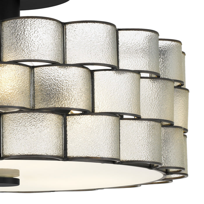Quoizel - RORY1716MBK - Three Light Semi-Flush Mount - Rory - Matte Black