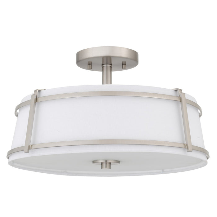 Quoizel - SLN1716BN - Three Light Semi-Flush Mount - Sloane - Brushed Nickel