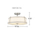 Quoizel - SLN1716BN - Three Light Semi-Flush Mount - Sloane - Brushed Nickel