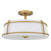 Quoizel - SLN1716BRG - Three Light Semi-Flush Mount - Sloane - Brushed Gold
